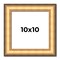 10x10 Traditional Picture Frame with UV-Resistant Acrylic & Acid Free Backing, Available in 3 Finishes - Black, Brown, Gold
